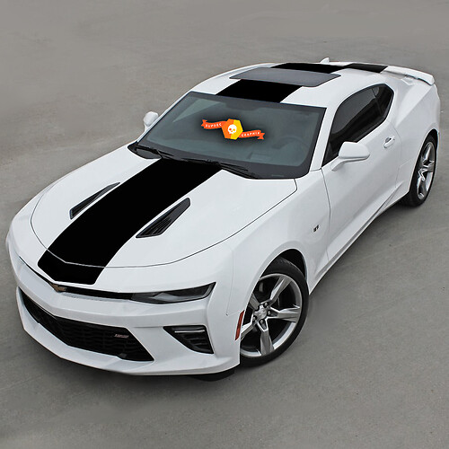 Chevrolet Camaro 2016-2018 Capucha, techo y parte trasera con rayas superiores
