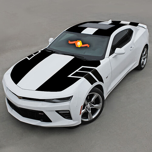 Chevrolet Camaro 2016-2018 Ns1 Style Top Vinilo Rayas Juego completo
