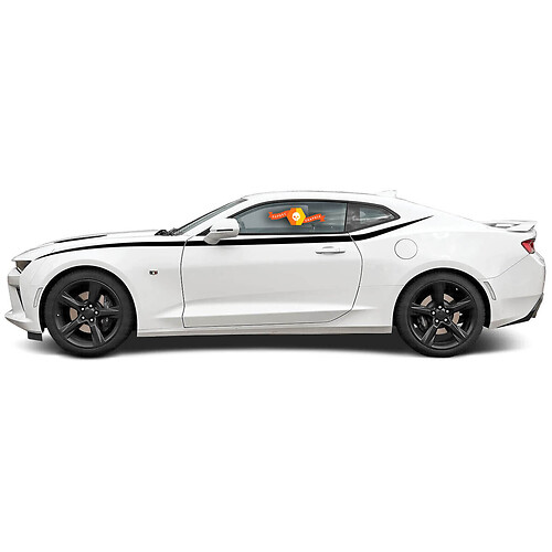Chevrolet Camaro 2016-2018 Javelin Rayas de vinilo decorativas en el lado superior
