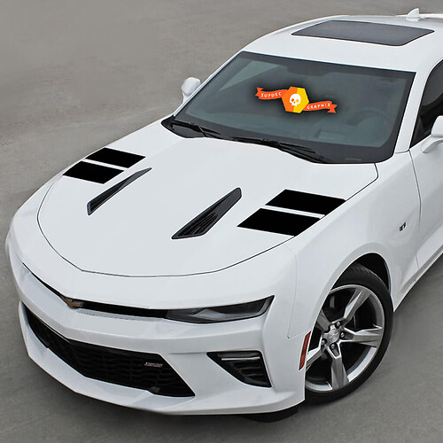 Chevrolet Camaro 2016-2018 Hood Hash Side Accent Vinilo Rayas
