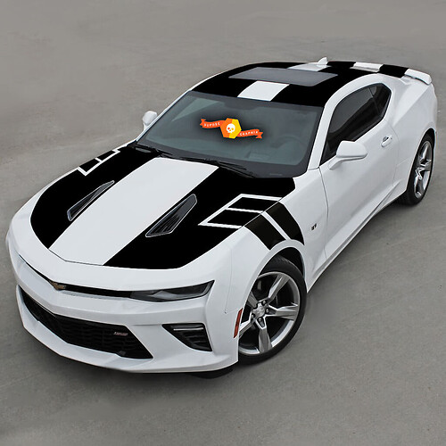 Chevrolet Camaro 2016-2018 -ss- Ns1 estilo sobre las rayas de vinilo superiores
