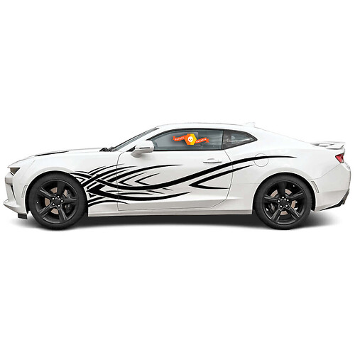 Calcomanías de rayas laterales de estilo tribal para Chevrolet Camaro
