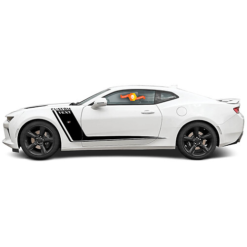Rayas con texto personalizado adhesivo vinilo lateral para Chevrolet Camaro 2010-2018