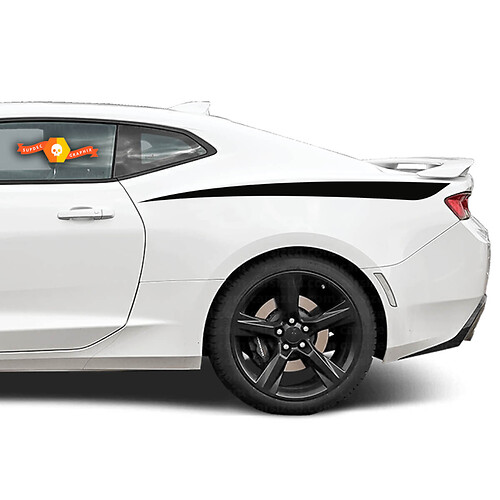 Chevrolet Camaro 2010- 2018 Adhesivo decorativo para cuarto trasero y lateral a rayas
