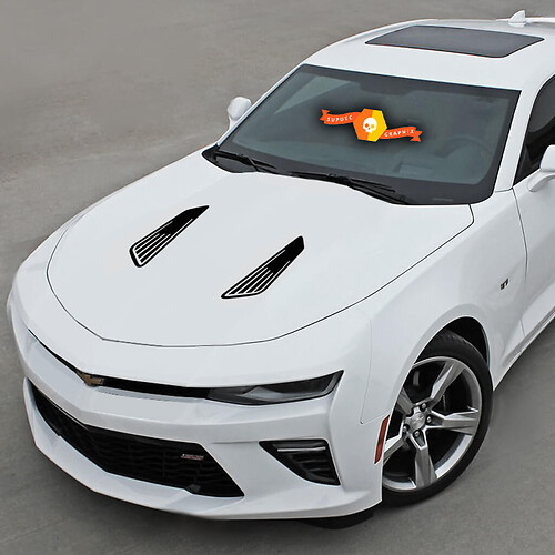 Chevrolet Camaro 2010-2020 Hood Louvers Pegatinas decorativas de imitación Calcomanías
