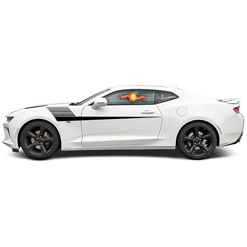 Calcomanía de vinilo lateral con rayas estilo estroboscópico para Chevrolet Camaro 2010-2020