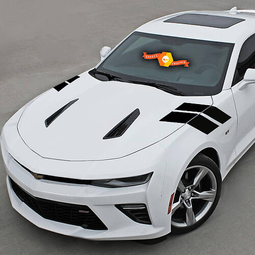 Calcomanía de vinilo con franjas dobles para capó y guardabarros delantero para Chevrolet Camaro 2010-2020
