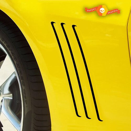 Chevrolet Camaro 2010-2015 Gill Vent Insert superposición de rayas de vinilo laterales
