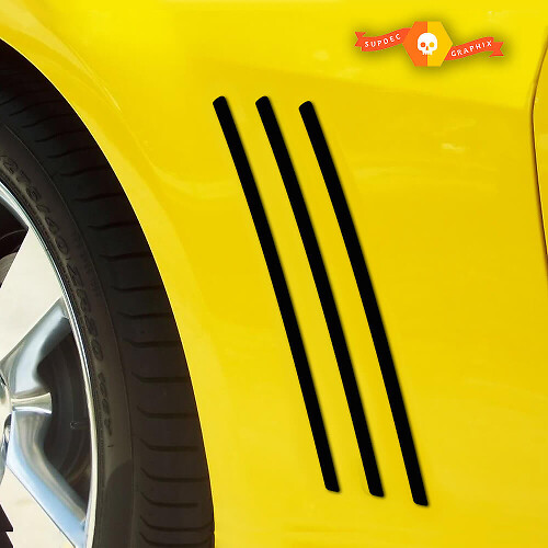 Kit de calcomanías de vinilo de franjas laterales de ventilación Gill para Chevrolet Camaro 2010-2015