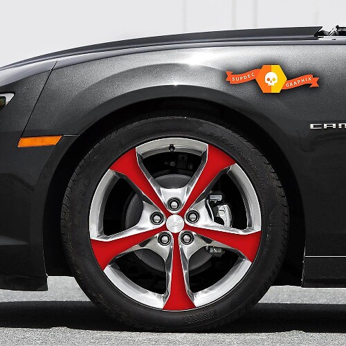 Calcomanías de vinilo para radios de rueda de 20 pulgadas para Chevrolet Camaro 2010-15