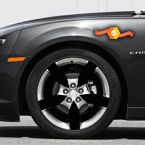 Juego de calcomanías de vinilo adhesivas para inserción de llantas para Chevrolet Camaro 2010-2015
