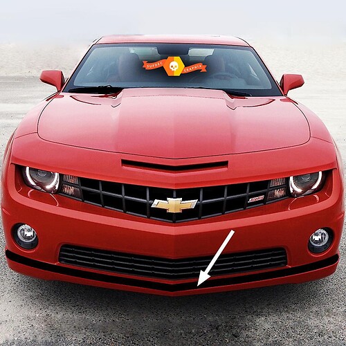 Chevrolet Camaro 2010-2013 Ss Spoiler delantero Splitter Stripe Vinilo adhesivo calcomanía
