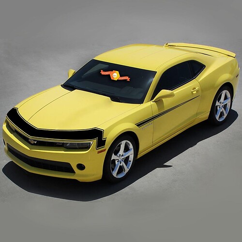 CHEVROLET CAMARO 2010- 2013 FASCIA DELANTERA ESTILO RETRO FRANJAS DE VINILO