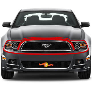 Ford Mustang 2013-2020 Fascia delantera Estilo retro Resaltar franja de vinilo