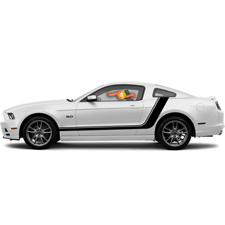 Ford Mustang 2010-2014 Rayas decorativas laterales estilo hockey