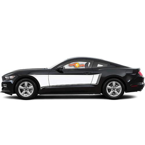 Pegatizas de calcomanías de rayas de vinilo lateral para Ford Mustang 2015-2020
