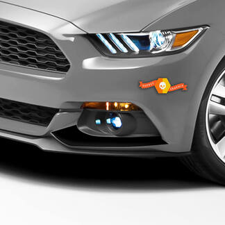 Ford Mustang 2015-2020 Faros antiniebla delanteros Acento Calcomanías Rayas