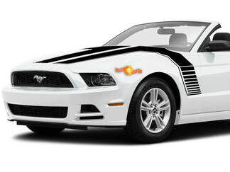 Ford Mustang 2013-2020 Rayas dobles del capó a los lados
