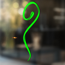 Serpiente vinilo arte pared ventana baño pegatina calcomanía extraíble #8
_2
