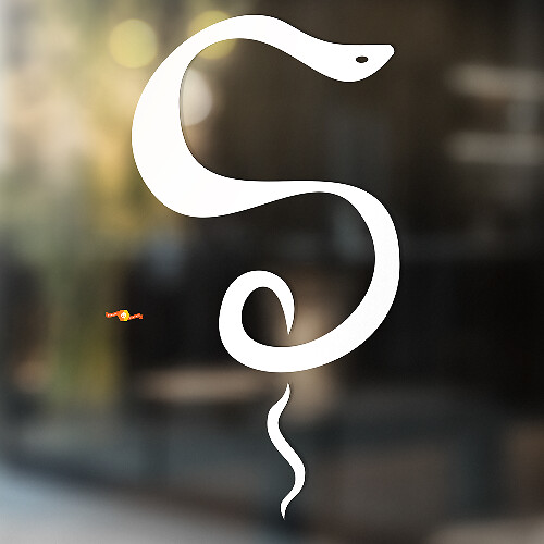 Serpiente vinilo arte pared ventana baño pegatina calcomanía extraíble #10
