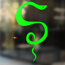Serpiente vinilo arte pared ventana baño pegatina calcomanía extraíble #10
_2