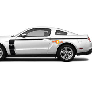 2x rayas decorativas estilo Hockey lateral para Ford Mustang 2005-2024 pegatinas de vinilo
