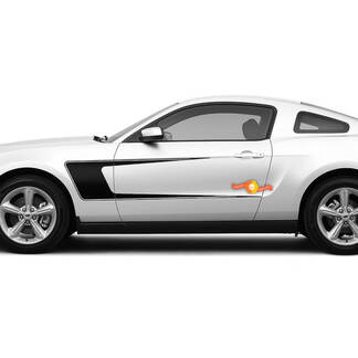 Calcomanías de rayas estilo Accent C de puertas laterales para Ford Mustang 2005-2024 gráficos de pegatinas de vinilo 2
