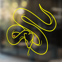 Serpiente vinilo arte pared ventana baño pegatina extraíble #15
_3