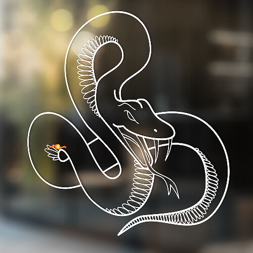 Serpiente vinilo arte pared ventana baño pegatina calcomanía extraíble #16
