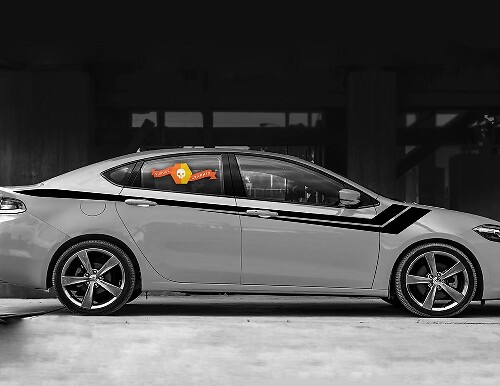 Dodge Dart 2013-2020 Detalle lateral Fender Hash Long Stripes