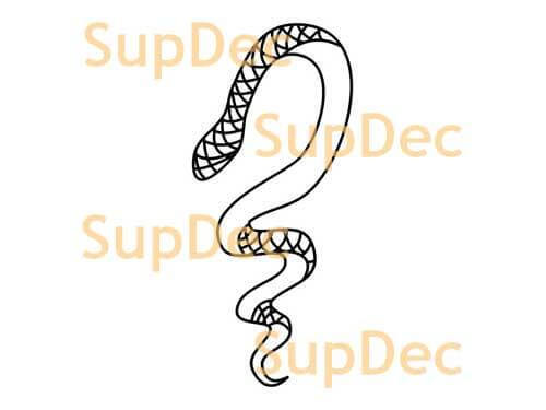 Vinilo decorativo de pared de serpiente para el hogar y baño