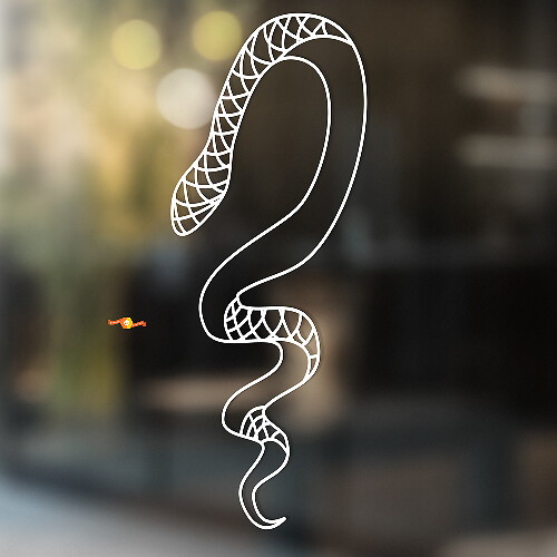 Vinilo decorativo de pared de serpiente para el hogar y baño_1