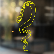 Vinilo decorativo de pared de serpiente para el hogar y baño_3