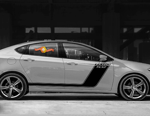 Calcomanía de Vinilo con Raya Deportiva y Acento Lateral Personalizada 2 Para Dodge Dart