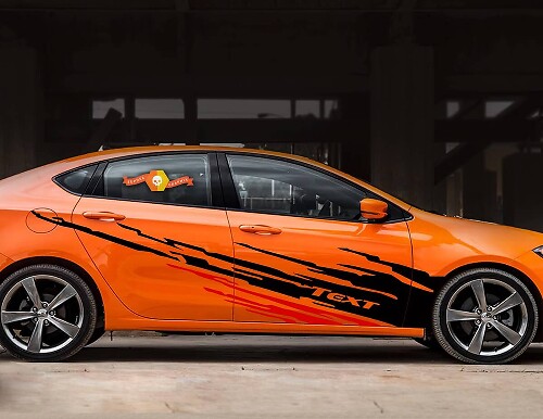 Dirt Splash Sport Accent Side Stripes Vinyl Decals para Dodge Dart
