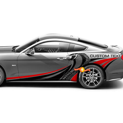 Calcomanía adhesiva de texto personalizado Ford Cobra para Mustang 2015-2024
