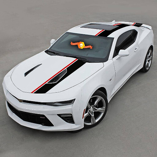 Calcomanía de vinilo con rayas laterales dobles para Chevrolet Camaro 2016-2018