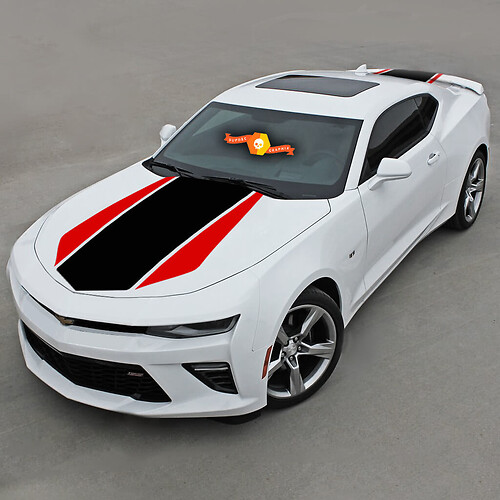 Chevrolet Camaro 2016-2020 (rs,lt) Franjas delanteras y traseras de 2 tonos

