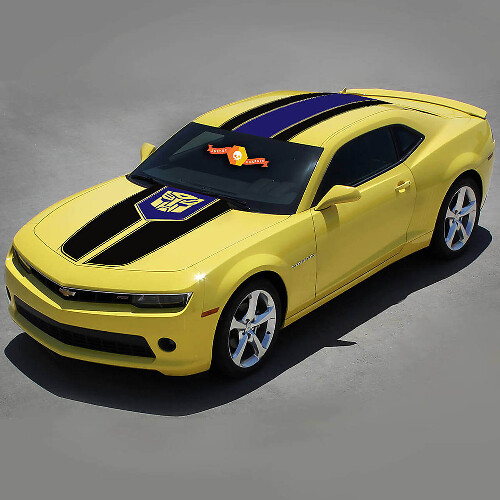 Kit de calcomanías de vinilo con franjas laterales estilo Transformer para Chevrolet Camaro 2010-2015