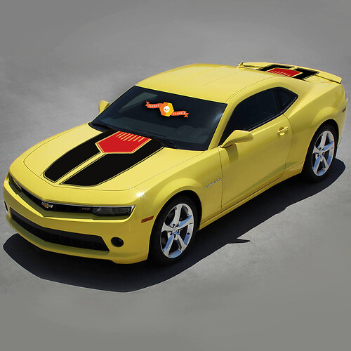 CHEVROLET CAMARO 2010-2015 FRANJAS PARA CAPÓ y MALETERO con INSERCIÓN CENTRAL
