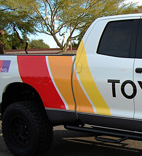 Kit de pegatinas de vinilo con franjas laterales retro estilo old school para Toyota Tundra