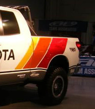 Kit de pegatinas de vinilo con franjas laterales retro estilo old school para Toyota Tundra_2