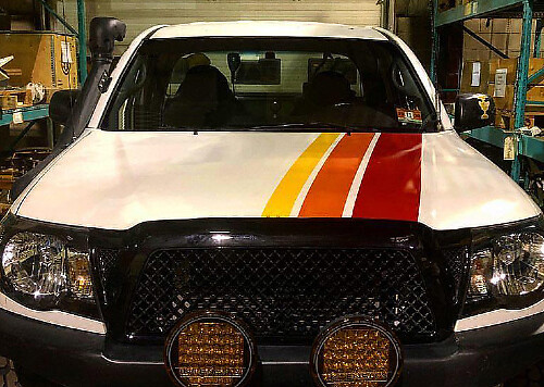 Calcomanías de vinilo con gráficos de Hood Old School Toyota Tacoma
