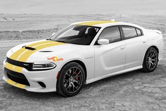 2015 y posteriores Dodge Challenger SRT / HELLCAT Style Honeycomb Rally Stripe Decal Kit

