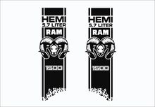 DODGE RAM HEMI 5.7L/6.4L 2x Calcomanías para 1500 2500 3500 calcomanía de vinilo para carrocería
 3
