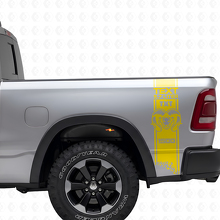 Kit de Calcomanías de Vinilo de Tiras Laterales Traseras Estilo HEMI Personalizadas para Dodge Ram 1500-3500_5
