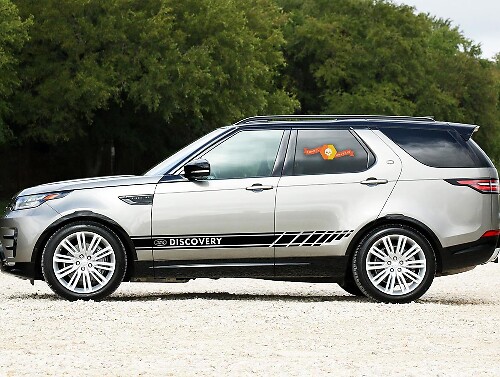 Kit de calcomanías de vinilo con franjas laterales y logo Discovery para Land Rover Discovery