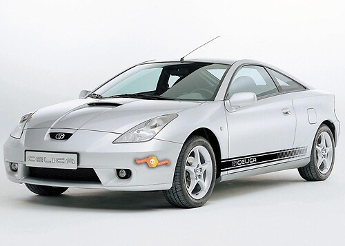 TOYOTA CELICA 2x franjas laterales calcomanías para carrocería vinilos adhesivos gráficos calidad premium
