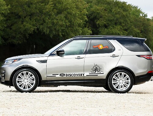 Kit de vinilo con franjas laterales del logotipo Discovery Compass para Land Rover Discovery