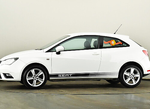 2X rayas laterales del asiento calcomanía de vinilo para el cuerpo gráficos ibiza leon altea arosa alhambra cordoba exeo inca toledo
